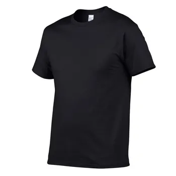 

ROX37-40 Men's Solid Color T-shirt, Men's Simple Style Casual T-shirt, Plus Size Round Neck Short Sleeve T-shirt