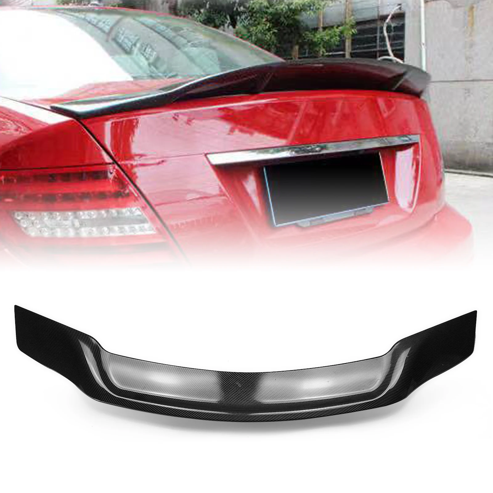 

Rear Trunk Spoiler Wing For Mercedes Benz W204 C Class 4 Door 2008 2009 2010-2014 C200 C250 C300 C350 C63 AMG Sedan Splitter Lip