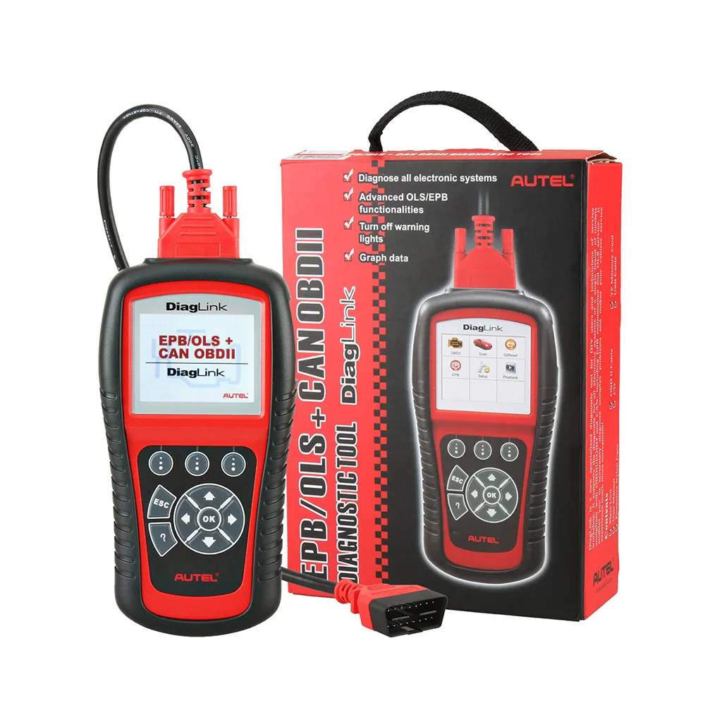 Diaglink AUTEL MaxiDiag Elite MD802 Diaglink OBD2 сканер Все и 4 системы авто код ридер EPB сброс масла OBD 2 диагностический инструмент PK MD805 - Цвет: Diaglink