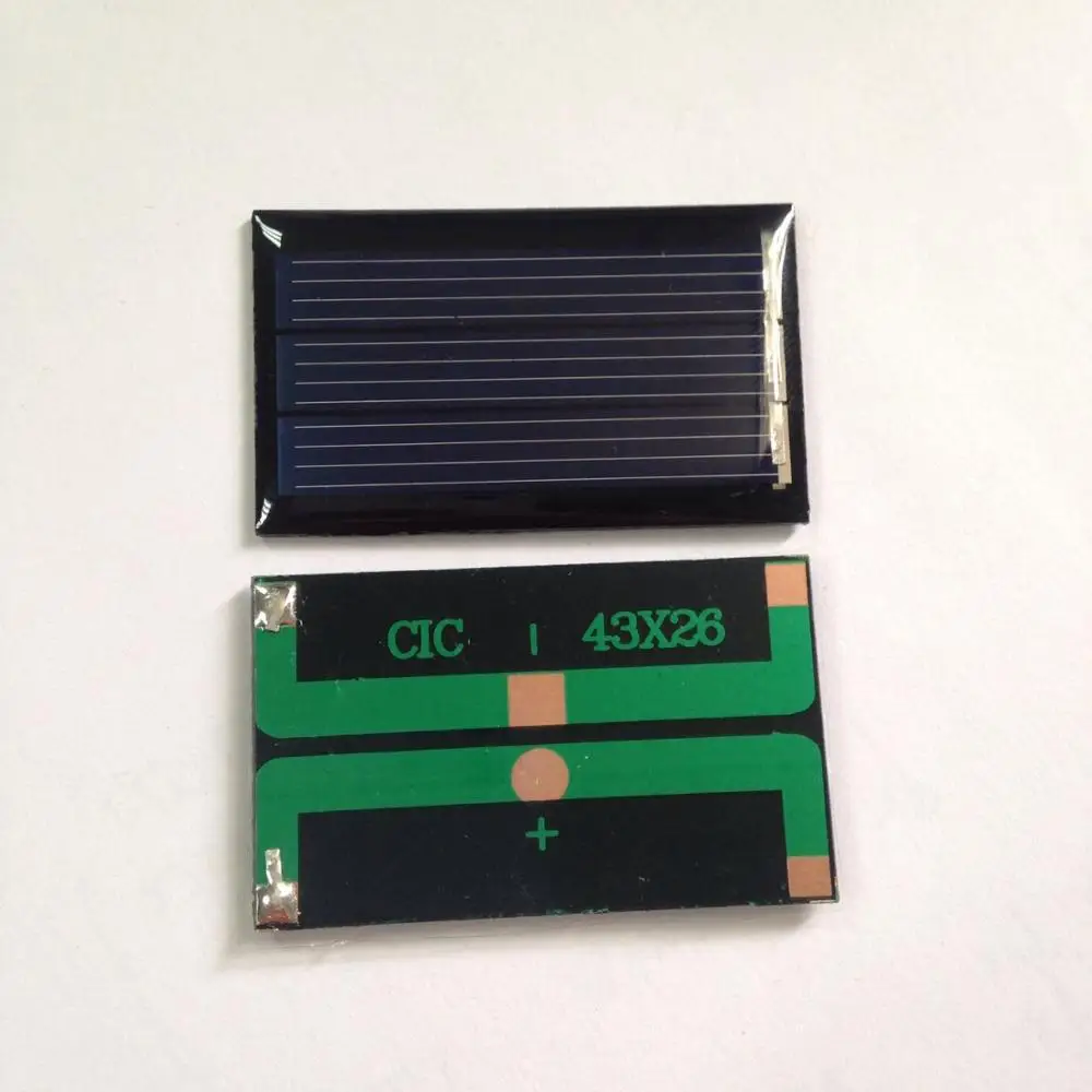 

1.5V 1.2W Polycrystalline DIY Battery Silicon Solar Panel Standard Epoxy Power Charge Module 43x26mm Mini Solar Cell For Toy Car