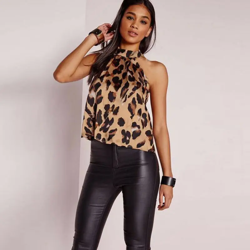 Women Blouses Sexy Leopard Print Ladies Shirts And Tops Halter Blouse Sexy Sleeveless Tops Womens Clothing Summer Female Blouses Women Blouses Sexy Leopard Print Ladies Shirts And Tops Halter Blouse Sexy Sleeveless Tops Womens Clothing Summer Female Blouses