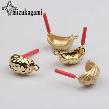 

Golden Zinc Alloy Moon Shape Earrings Base Earrings Connector 17mm 6pcs/lot For DIY Fashion Drop Earrings Making Accessories