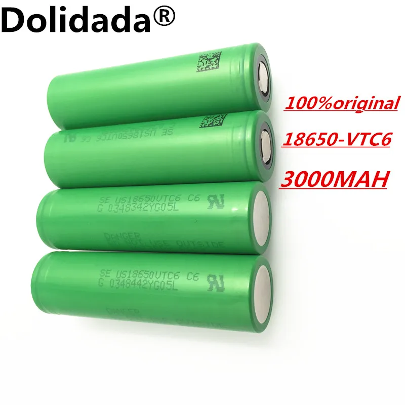 Литий-ионный аккумулятор VTC6 3000 мАч 3 7 в 18650 для Sony US18650VTC6 30A игрушечные фонарики