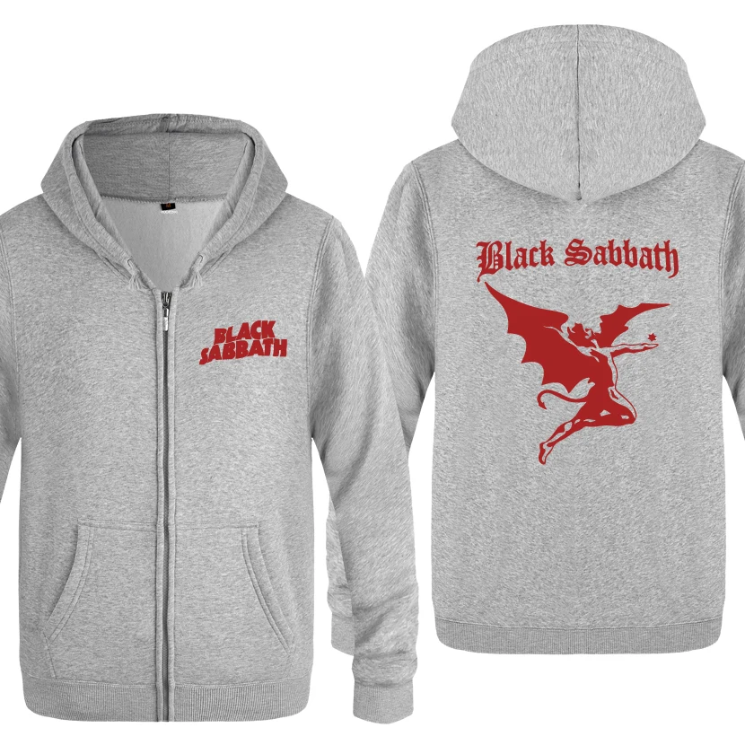 Black Sabbath рок группа толстовки для мужчин мужская молния с капюшоном флисовые толстовки кардиганы