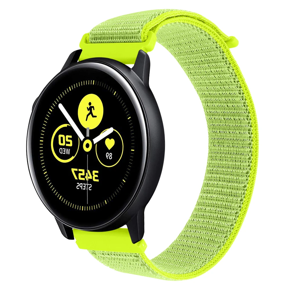 20 мм нейлоновый браслет для samsung Galaxy Watch Active 42 мм gear Sport S2 браслет для Garmin Vivoactive 3 Forerunner 645/345 Band