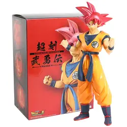 Dragon Ball Z Супер Choukokubuyuuden Супер Saiyan God Son Goku ПВХ фигурка Коллекционная модель игрушки