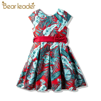 

Bear Leader Girls Party Dresses 2020 New Summer Kids Flowers Dresses Girl Baby Sleeveless Outfits Children Vestidos Suits 2 6Y