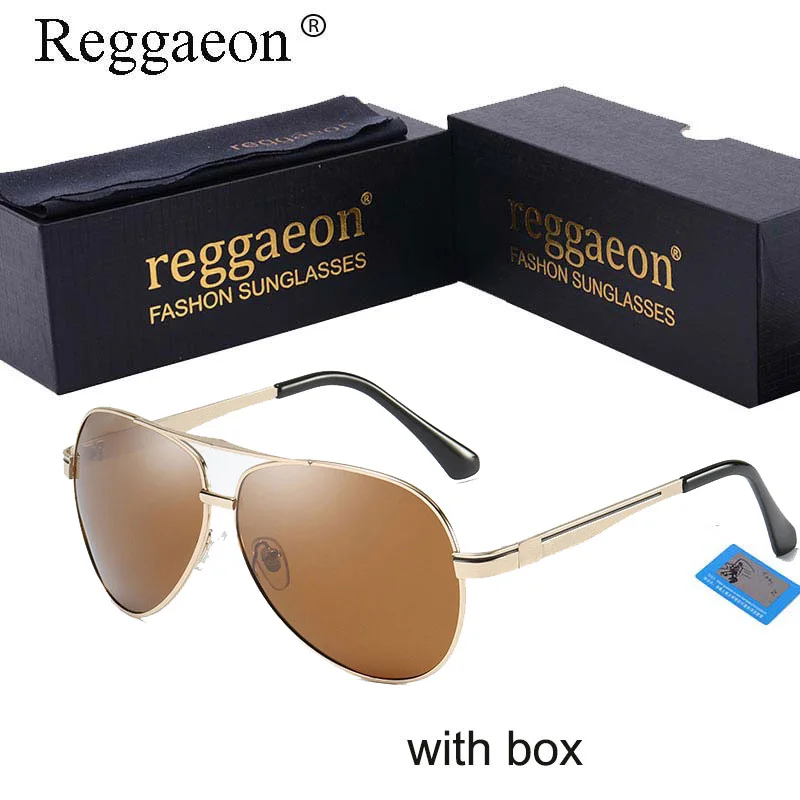 Поляризованные солнцезащитные очки reggaeon для мужчин и женщин, uv400, высокое качество,, металлическая оправа, мужские солнцезащитные очки