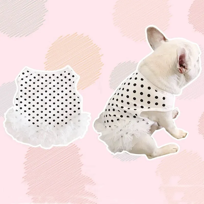 French Bulldog Vest Dress Cute Pet Dog Skirt Shirt Summer Clothing For