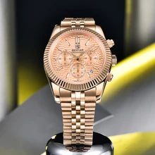 

BENYAR The Latest Luxury Men Watch Men's Stainless Steel Strap Waterproof Quartz Military Chronograph VD53 Movement Sapphire