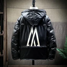 Осень и зима стиль мужской пуховик короткий пуховик Сплошной Цвет Модный пуховик большой гусиный пух Yo