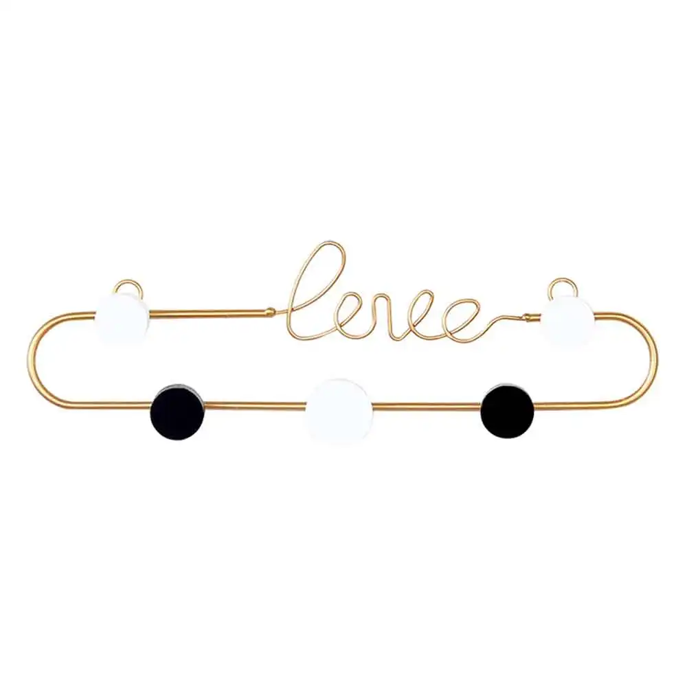 gold S Крючки для хранения Love, вешалка для ключей, сумки, Подвесной Настенный декор, металлический крючок, дверные задние крючки для одежды, держатель для ключей, крючок, вешалка, стойки - Цвет: gold S