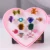 Kids  Adjustable Alloy Baby Rings Fashion Cartoon Children Girl Rings With Heart Shaped Showcase For Party Gift 7