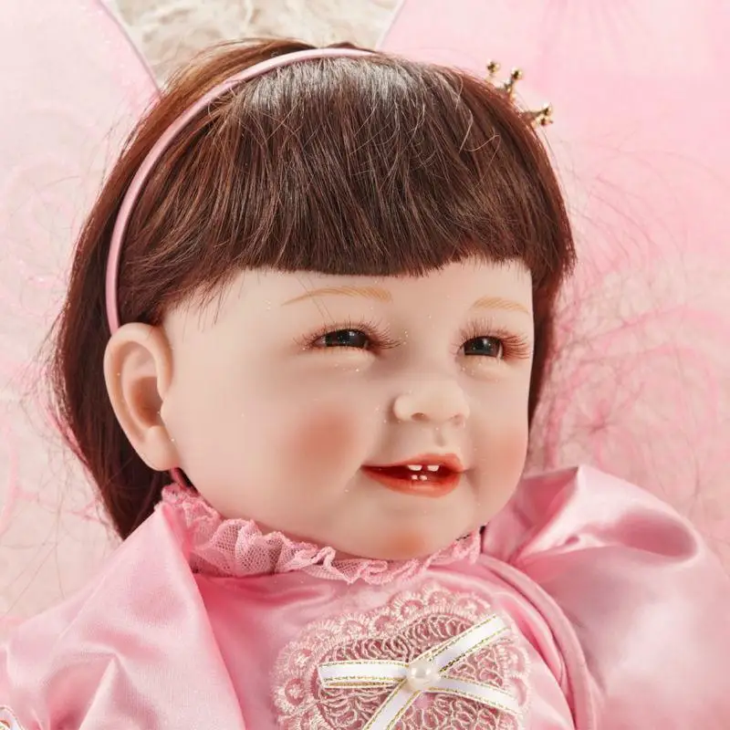 

Realistic Reborn Baby Girl Doll Silicone Princess 22'' Newborn Kid Birthday Gift Reborn Baby