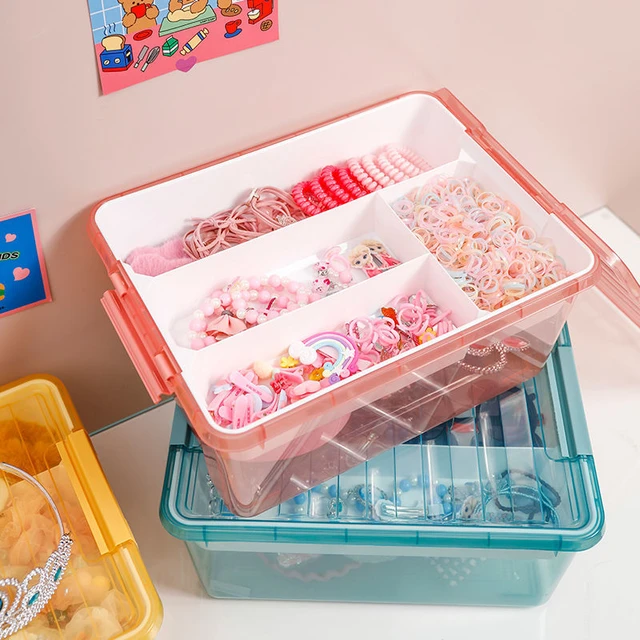 Large-capacity Children's Hair Accessories Storage Box Girl