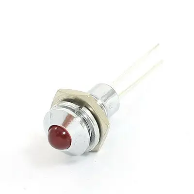 

2Pin Terminals 8mm Thread Bulgy Red LED Light Signal Indicator 1.8V