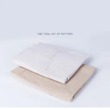 

Making Jute And White Linen With Linen Pottery Tools Clay Kneading DIY Tablecloth Classroom Texture Of Pottery ZXX9164