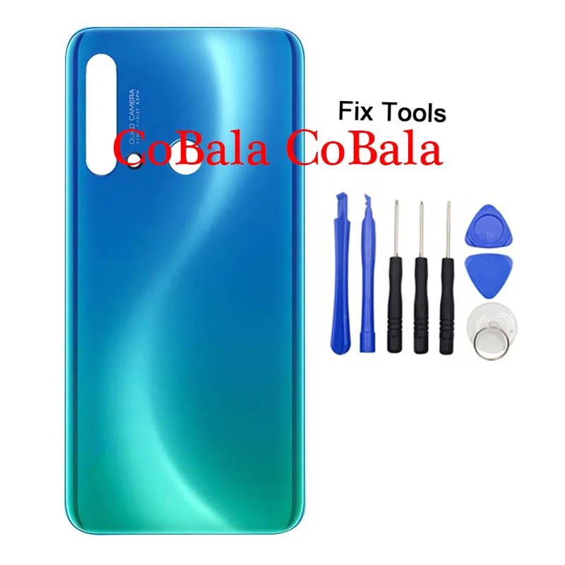 1 шт. для huawei P20 lite Задняя крышка батареи задняя Дверная панель стеклянный корпус