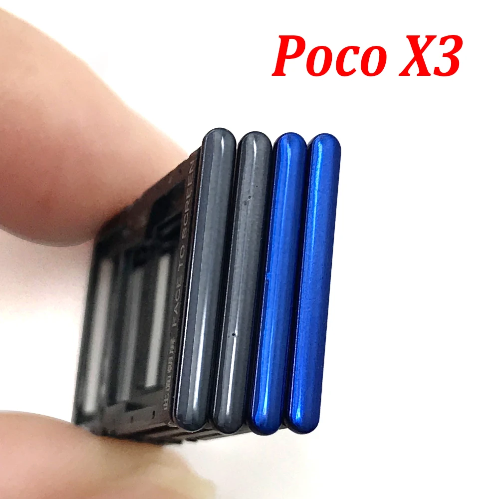 Soporte de bandeja SIM para Xiaomi Poco X3, NFC / Poco M3, bandeja de tarjeta Sim, adaptador de soporte de ranura, piezas de reparación de enchufe