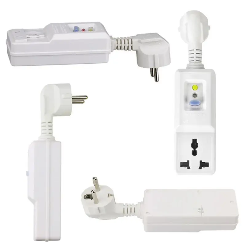 Eu 16a Socket Adaptor Home Circuit Breaker Plug Leakage Protection Trip