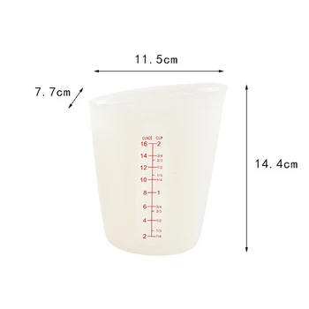 

250/500ML Silicone Liquid Measuring Cup Glue Resin Mixing Tool Kitchen Home UK