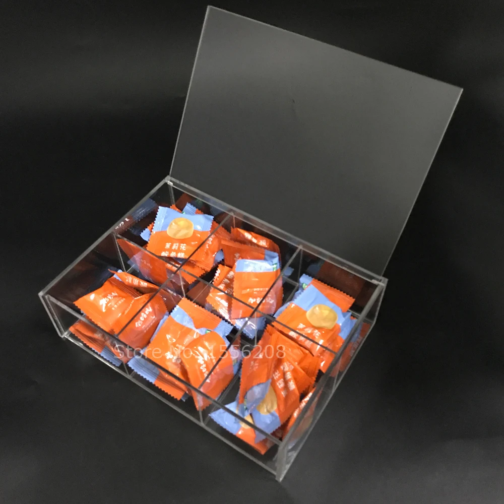 

Customized 220x160x65mm Acrylic 6 Compact Tea Bag Storage Box