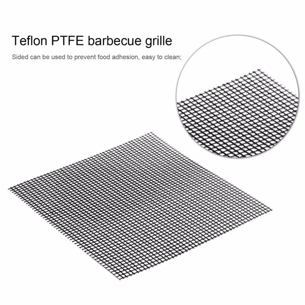 2 Size Grid Shape BBQ Mat for Outdoor Activities-Heat Resistance and Non-stick Easy Cleaning Reusable Barbecue Grilling Pad
