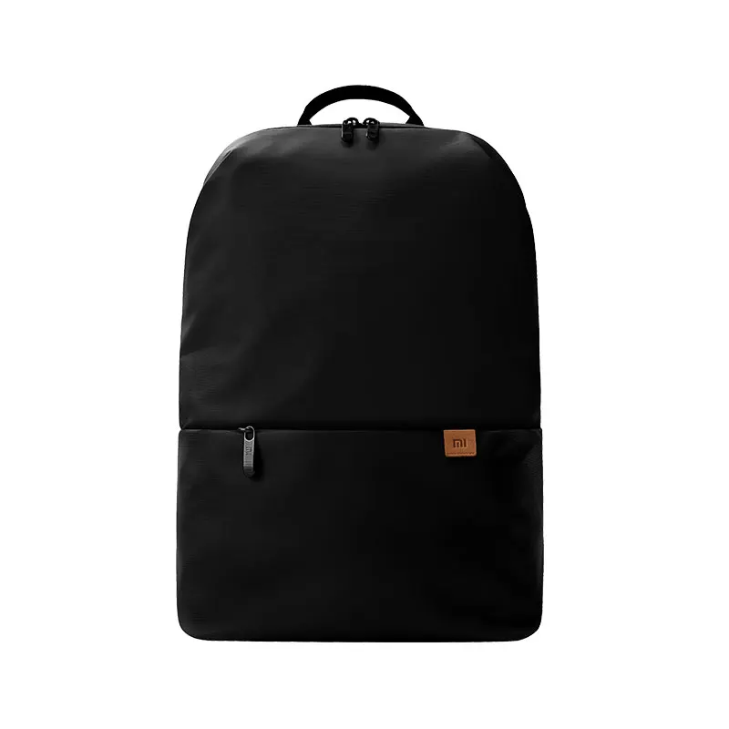 Простой повседневный рюкзак 20 л, легкая инновационная водонепроницаемая сумка для ноутбука с боковыми карманами 15,6 дюйма - Цвет: Черный