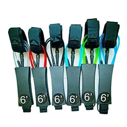 Surf Leash 6 Feet 5.5mm TPU Nylon Stainless Surfboard Leash Foot Rope Safe Strap For Surfing