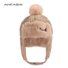 Детские шапки Детские Lei Feng шапка осень зима мальчик теплые шапочки девочка шлем летчика ребенок зимне наушники шапка утолщение плюшевая шапка Дети чепчик