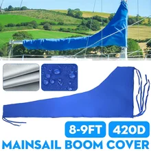 3M Sail Cover Mainsail Boom Boat Cover 420D Waterproof Anti UV Wind Sunshade Snow Cover Blue For 8 9Ft Boom Sail