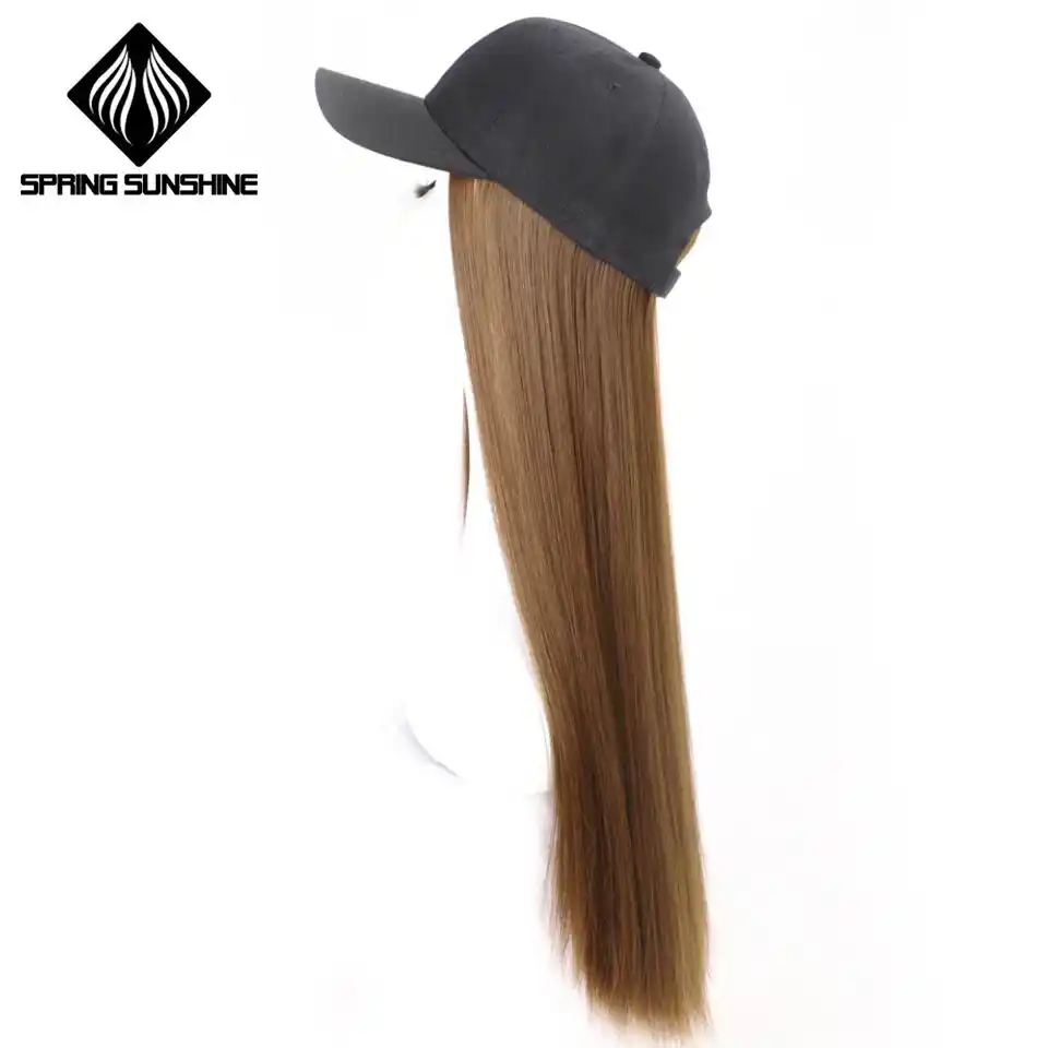 baseball hat with hair