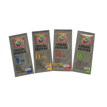 

4pack/lot HAX1 ORGAN Home Use Sewing Machine Needles Universal Sewing Needle Size 65, 75, 90, 100 Each Size 1 Pack