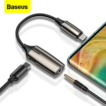 

Baseus L60s/L60 USB Type C to 3.5mm Aux Audio Adapter Quick Charging USB C Extension Cable with Light Interface for Smart Phone