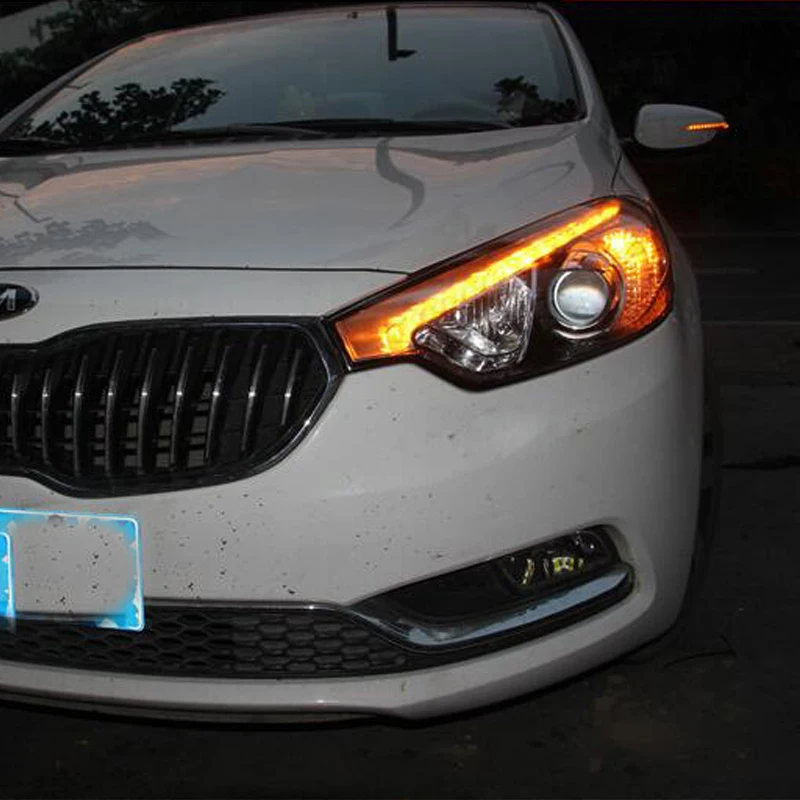 Стайлинга автомобилей HID 2011~ 2013 для Kia K3 фары K3 cerato светодиодный задний фонарь светодиодный DRL Bi Xenon объектив высокого ближнего и дальнего света парковки авто Accesso