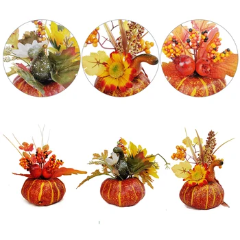 

Halloween Pumpkin Art Decoration Family Wedding Autumn Accessories Festival Christmas Craft Halloween Pumpkin Decoration 3Style