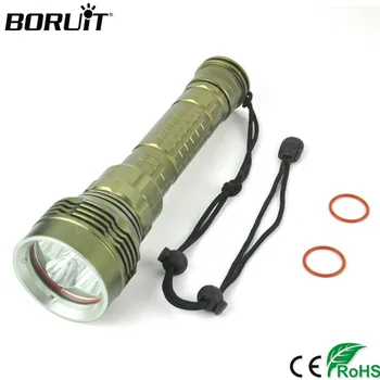 

BORUiT 5*XM-L2 LED Light Scuba Diving Flashlight Powerful 5000LM Underwater 100m Torch 18650/26650 Diver Submarine Lantern