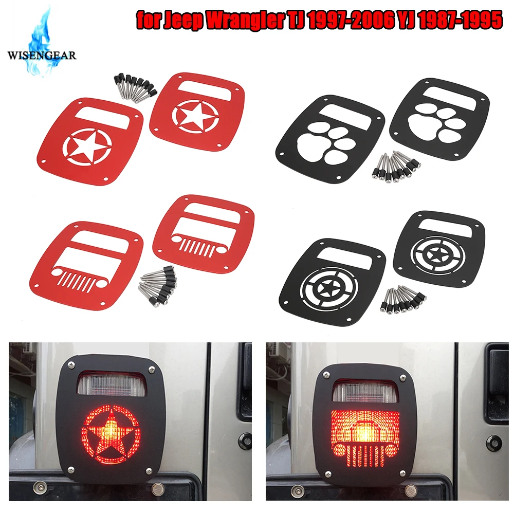Хвост Светильник лампы крышка капота Рамка протектор для Jeep Wrangler TJ 1997 2006 YJ 1987 1995
