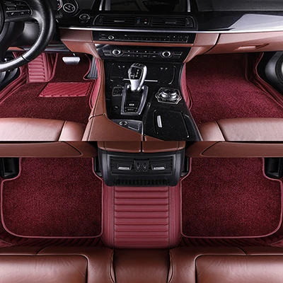 MSUEFKD автомобильные коврики для Audi все модели a3 8 в a4 b6 b9 b8 c7 q5 a5 a6 c6 q7 q3 стайлинга автомобилей Авто Подушка автомобильный коврик чехлы - Название цвета: Red wine5