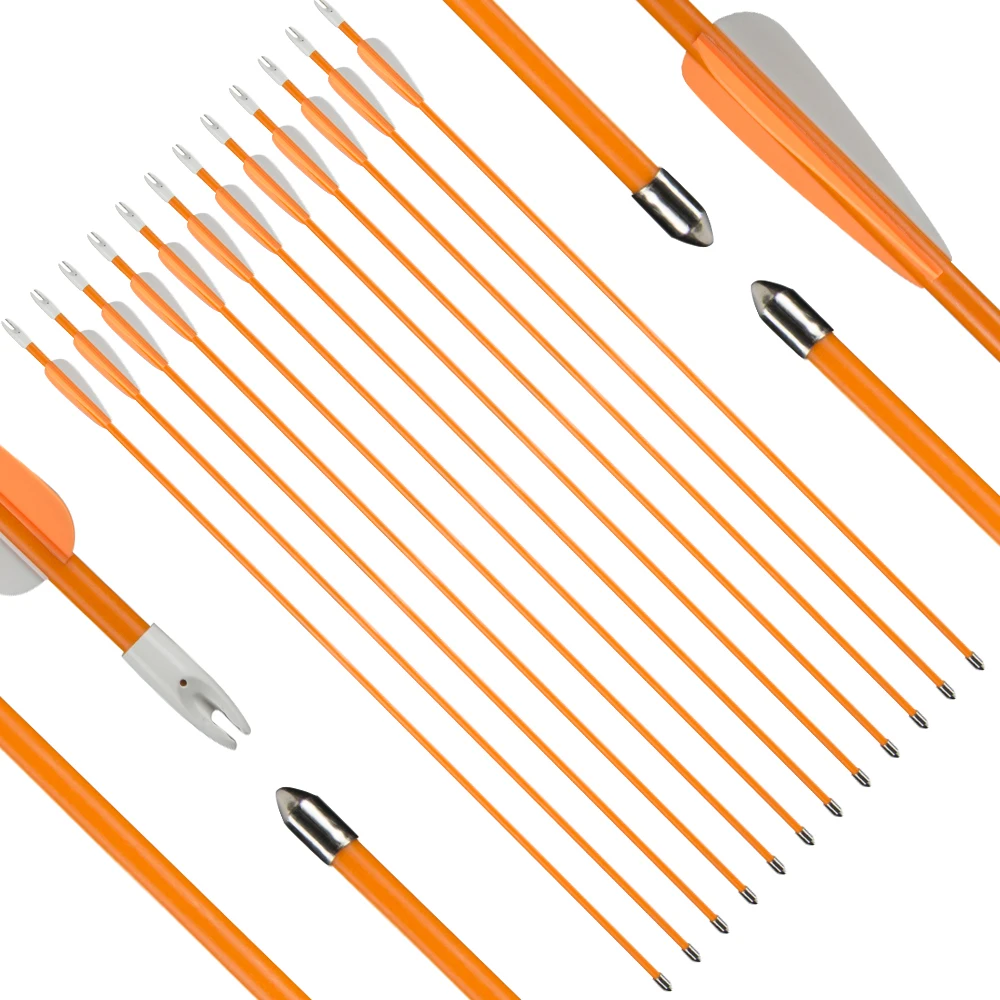 Fibra de Vidro Tiro com Arco Recurvebow para a Juventude Toparchery Setas Polegada Amarelo Tiro Alvo Crianças Iniciante Ponto Seguro 26
