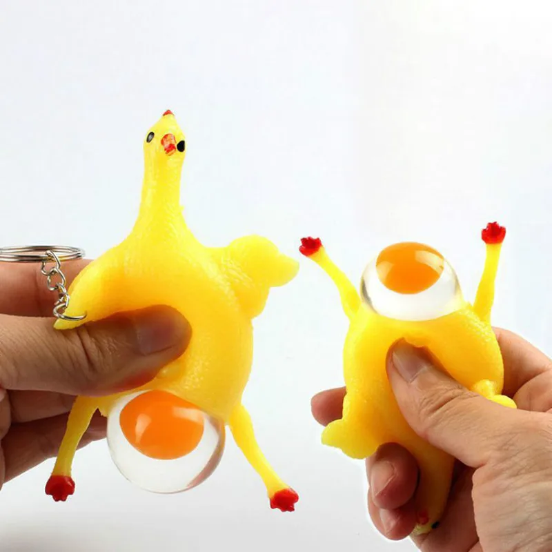 Fidget-Toys Chicken-Keychain Decompression Squeeze Fun Adult Children’s Creative Egg