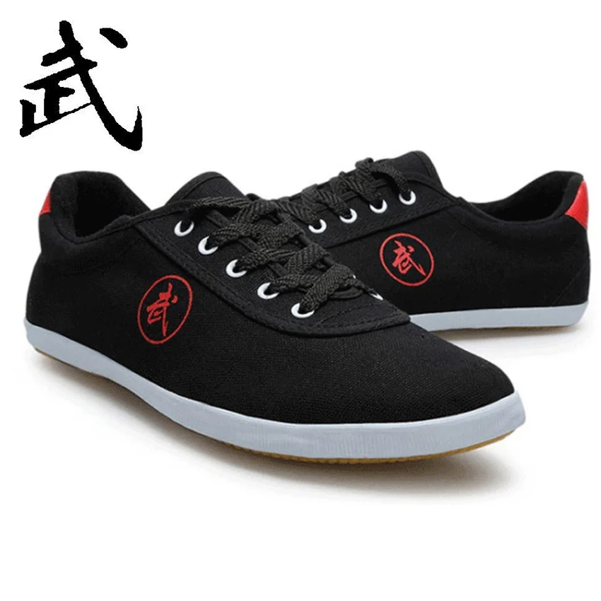 Martial Arts Shoes Chinese Old Beijing Kung Fu Shoes Kung Fu Tai Chi Wushu Park Square Sneakers with Rubber Soles