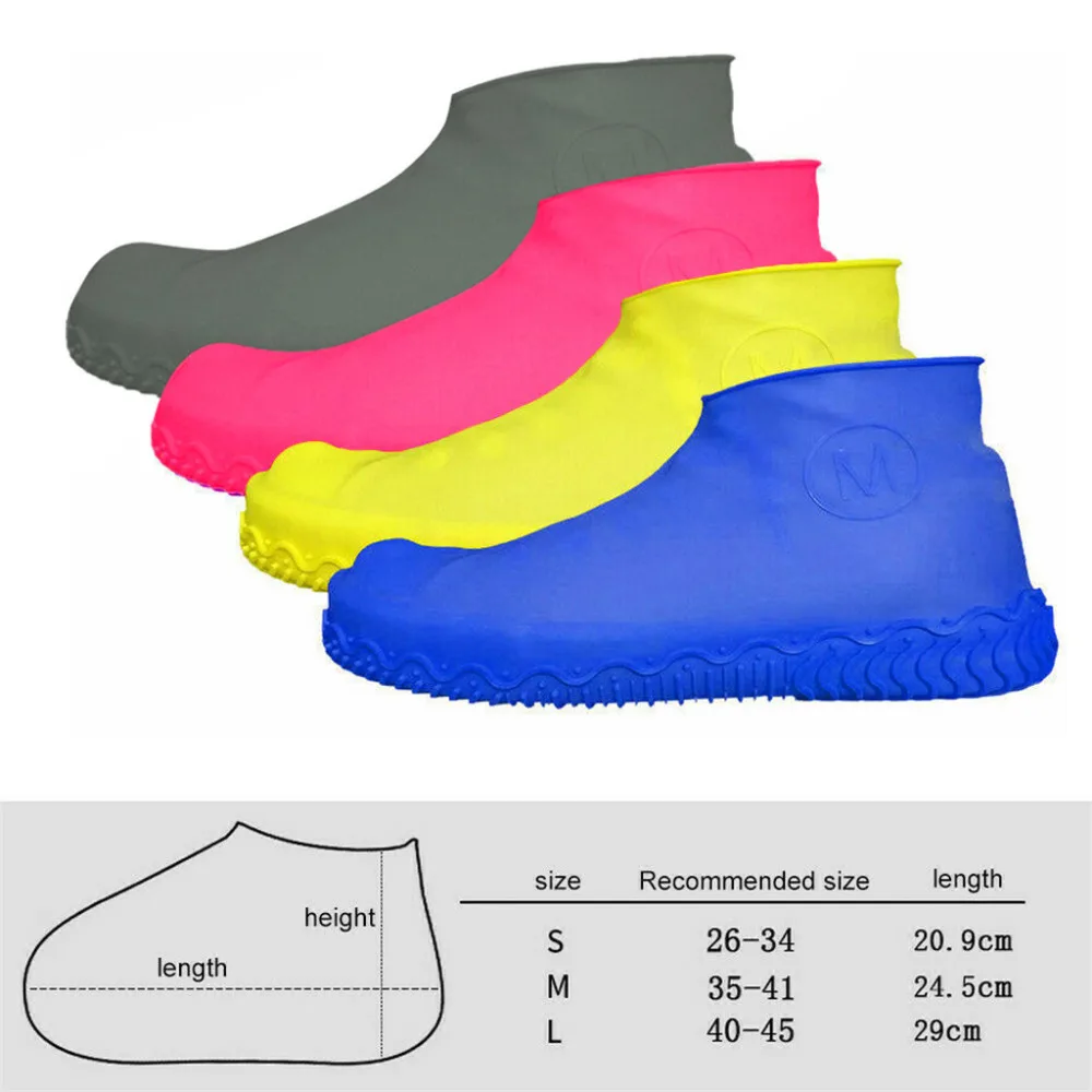 Силиконовые непромокаемые водонепроницаемые чехлы для обуви защитный чехол для обуви перерабатываемый дождевик Чехлы для обуви галоши& xs