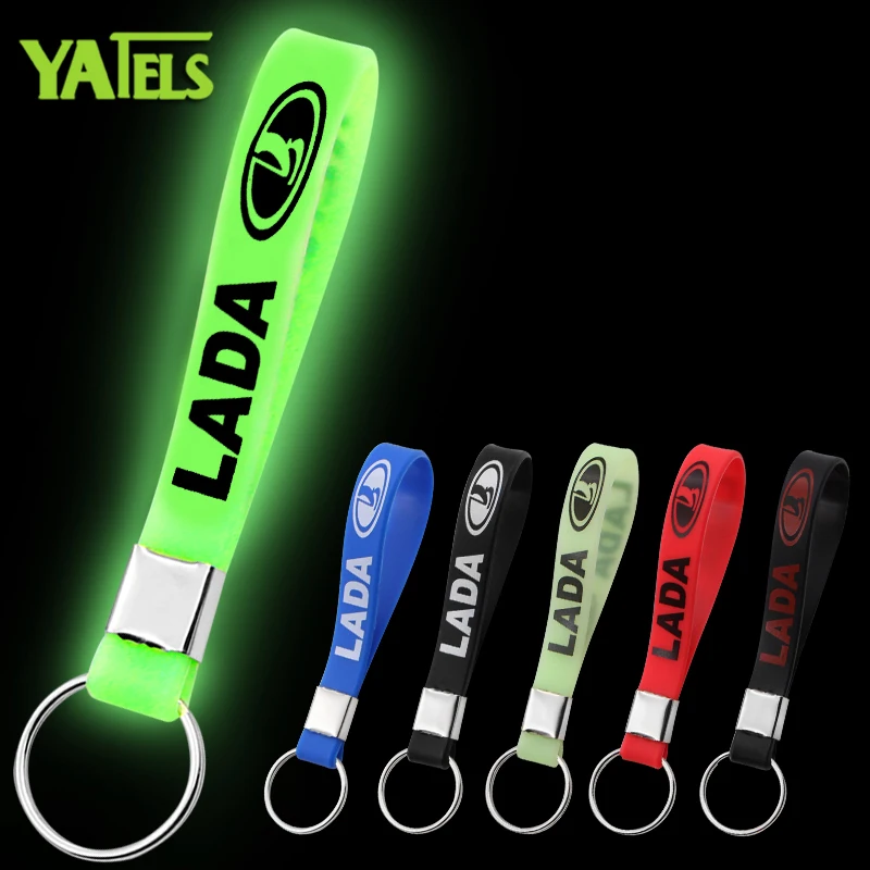 Car Styling Bright Silicone Keychain Keyring Rings Logo for Lada Niva Kalina Priora Granta Largus Vaz Samara | Автомобили и