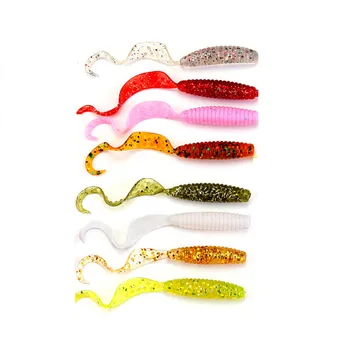 

10PCS/Lot Silicone bait 9cm 2.5g iscas artificiais pesca Maggots Grub Worm Fishing Tackle Fishing Lures