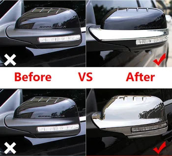 

CAPQX 2PCS For Ford Explorer 2016-2018 ABS Chrome Side Mirror Rearview Mirror Frame Trim Shell Outside Mirror Hood Garnish Cap