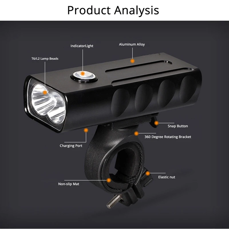 Flash Deal Usb Rechargeable Built-In Bicycle Light Waterproof Headlight Bike Accessories With Taillight 9