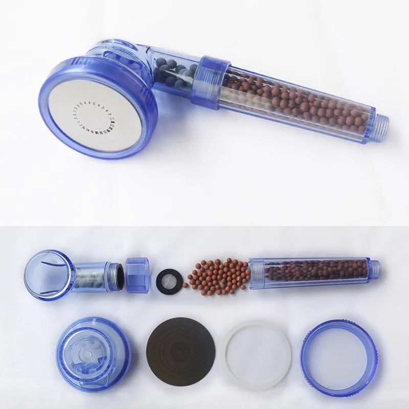 

Negative Ion Filtered SPA Shower Head Handheld Water Saving Adjustable 3-Way Spray Nozzle Heads SEP99