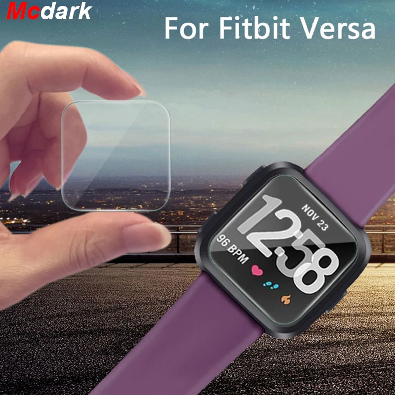 Закаленное стекло 9H для Fitbit Versa Защитная пленка экрана покрытие из стекла легкая