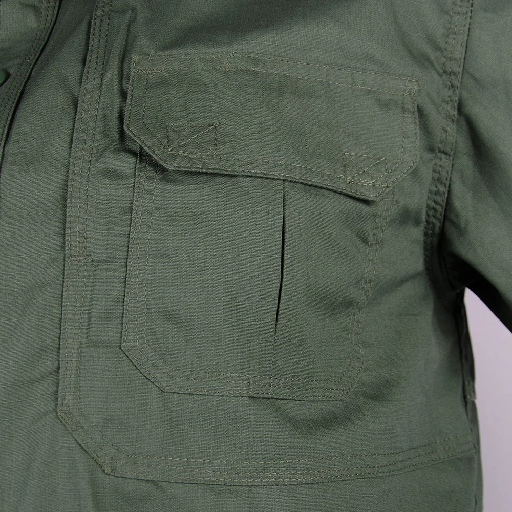 7 Colors Summer Shirt Solid Security Guards Officer Uniforms Army Green Men's Shirt